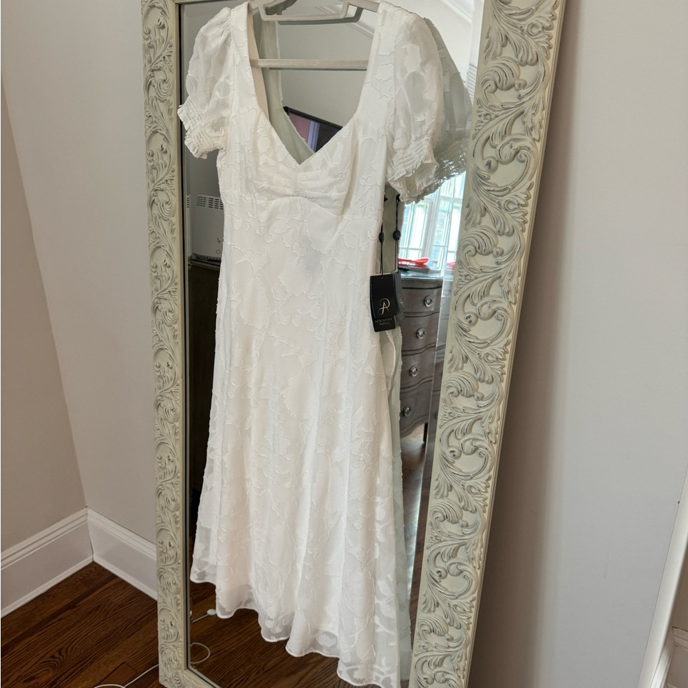 Adrianna Papell Ivory Midi Dress